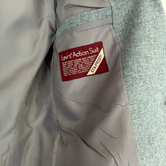 Vintage Levi’s Action Suit Jacket single breasted 70s 80s retro men’s 42 Long - Picture 9 of 12